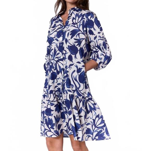 0039 ITALY Dresses & Skirts - NEW 0039 ITALY mila ruffled skirt mini dress in navy fruite